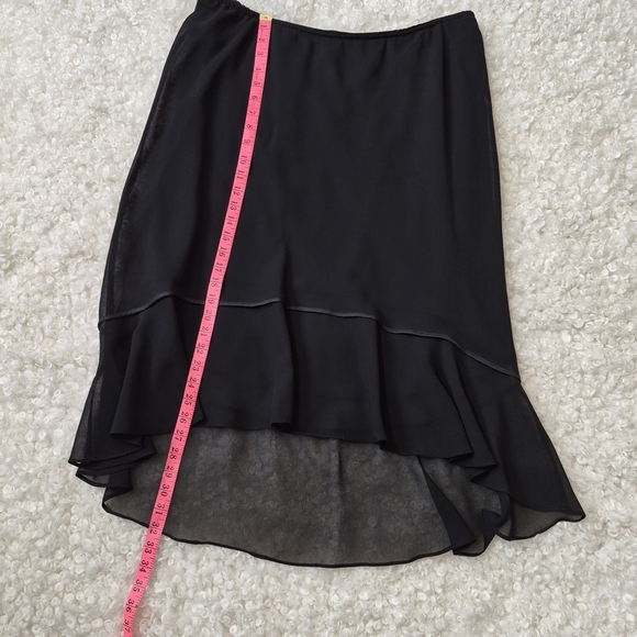 Studio Femme 1X Black Ruffle Hem Whimsigoth Gothcore Witchy Skirt Dark Academia - Picture 4 of 9